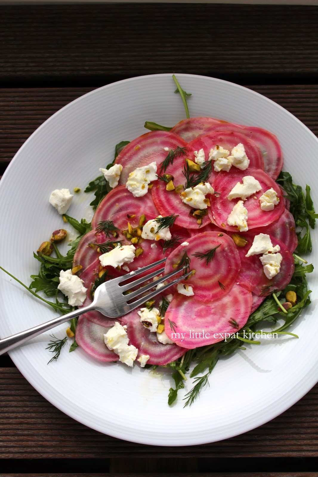 My Little Expat Kitchen Chioggia beet salad