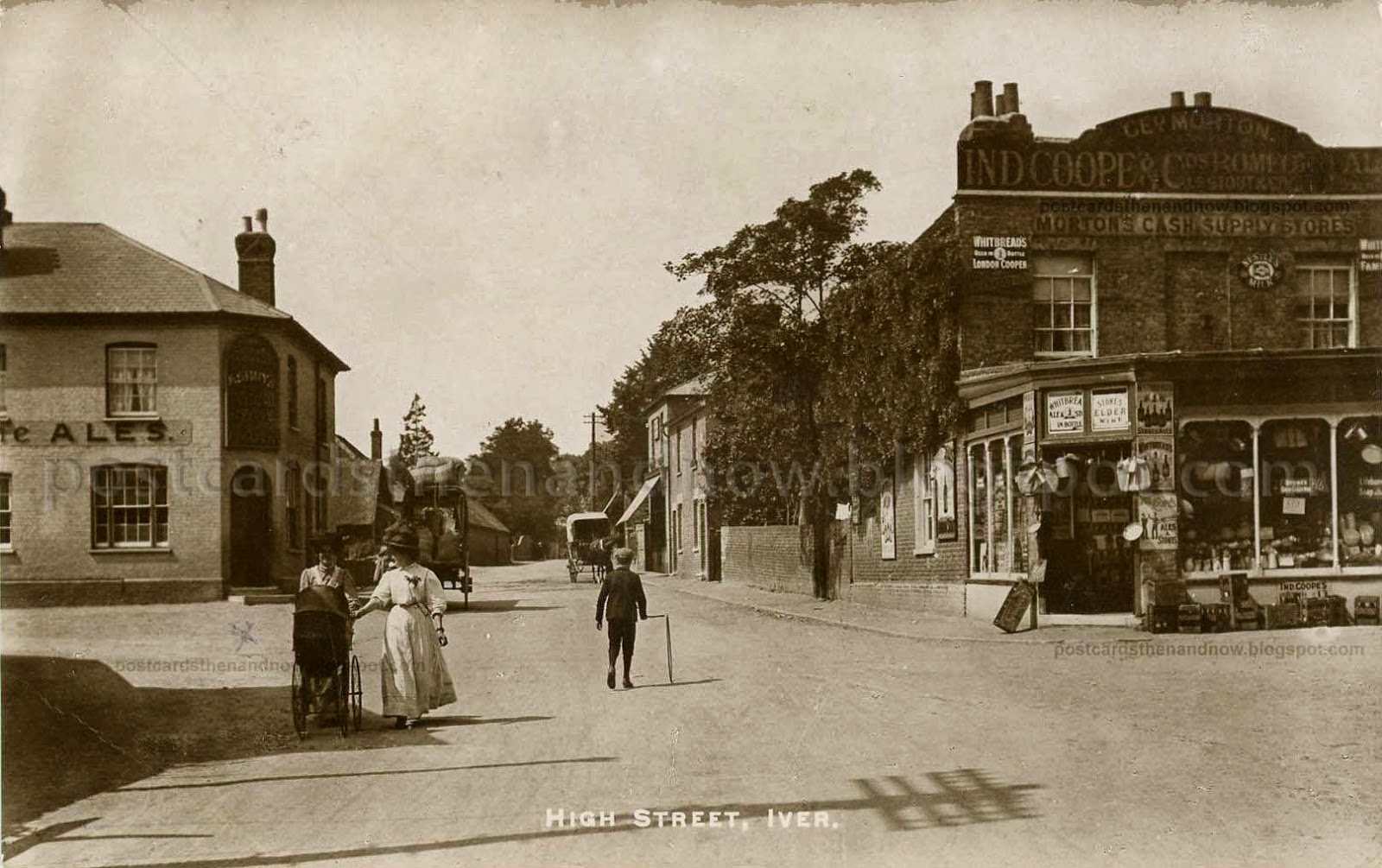 Postcards Then and Now Iver, Buckinghamshire, The High Street, c1910