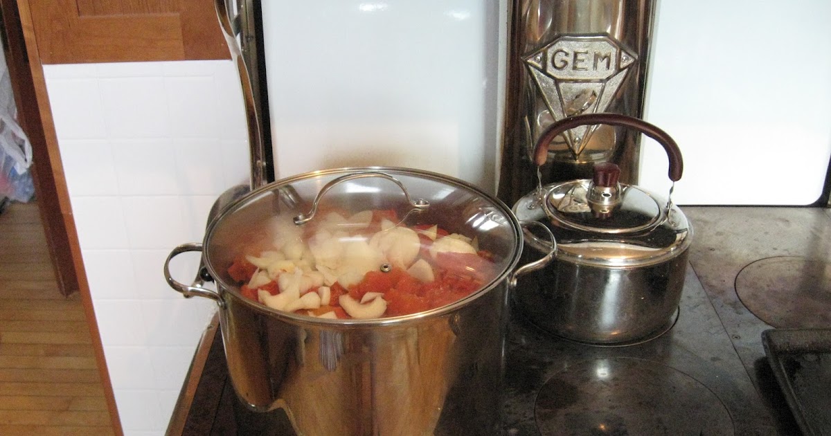 Wood Cookstove Cooking Homemade "Heinz" Ketchup