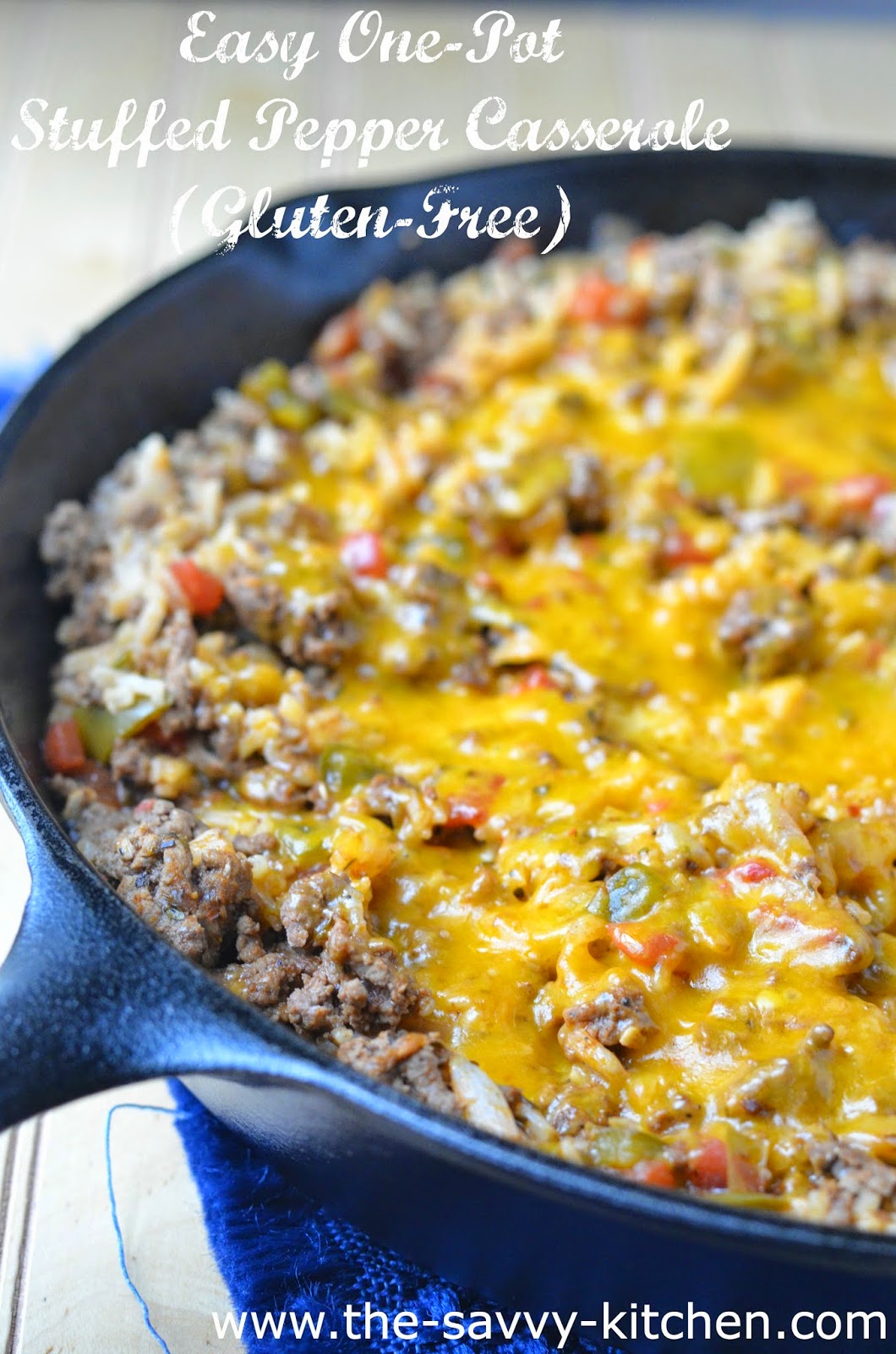 The Savvy Kitchen Easy One Pot Stuffed Pepper Casserole Gluten Free