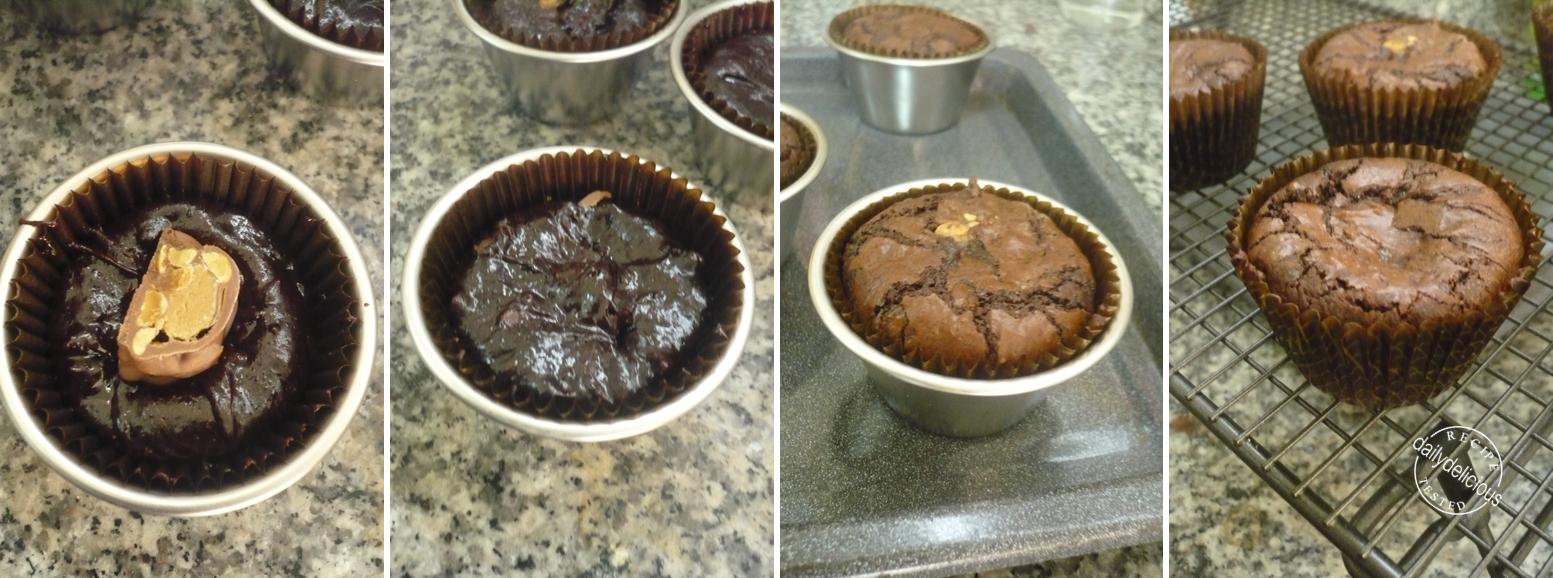 dailydelicious Fudge brownie cupcake with a surprise!