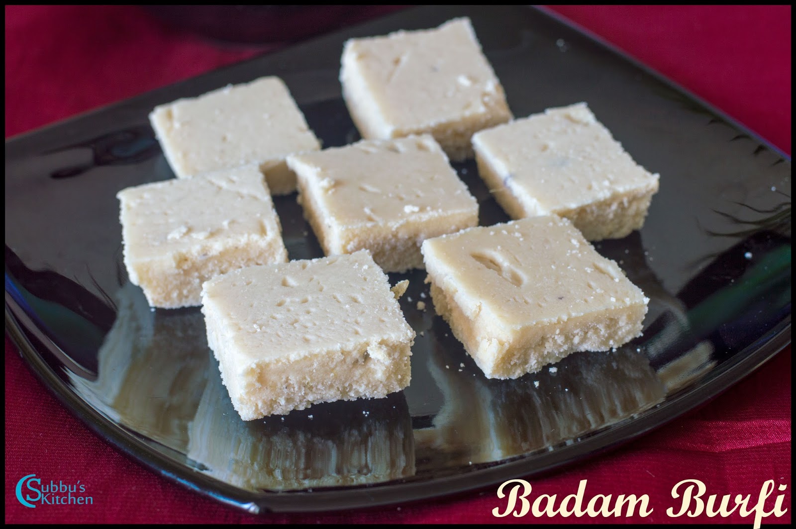 Badam Cashew Burfi Recipe Badam Burfi Recipe Subbus Kitchen