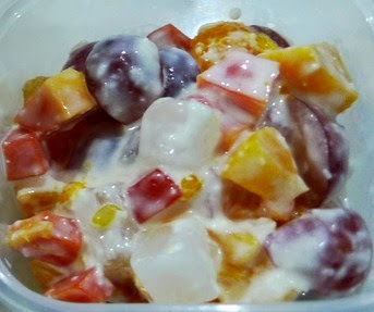 resep salad buah keju