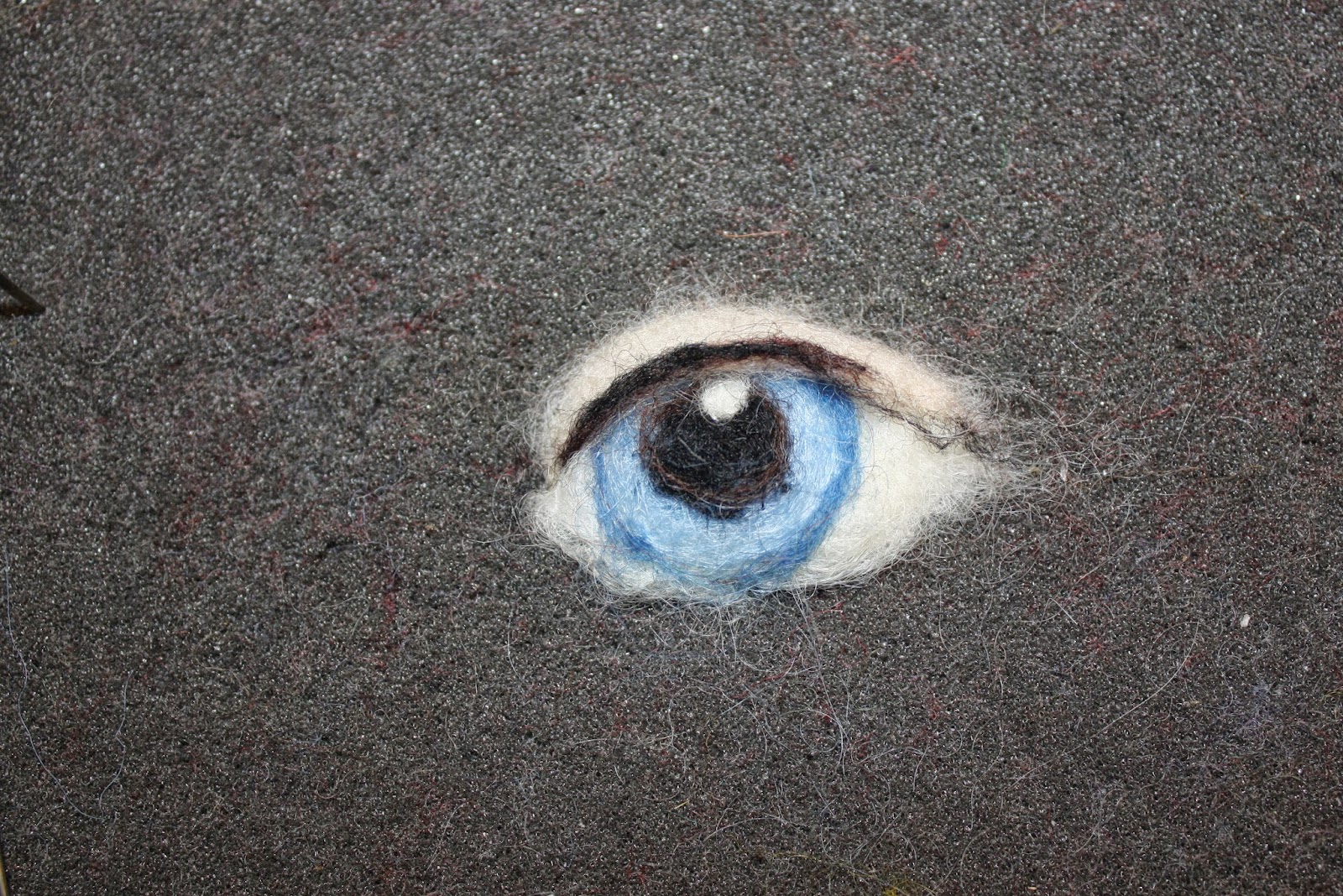 The Felted Gnome Knows How to Needle Felt a Realistic Eye