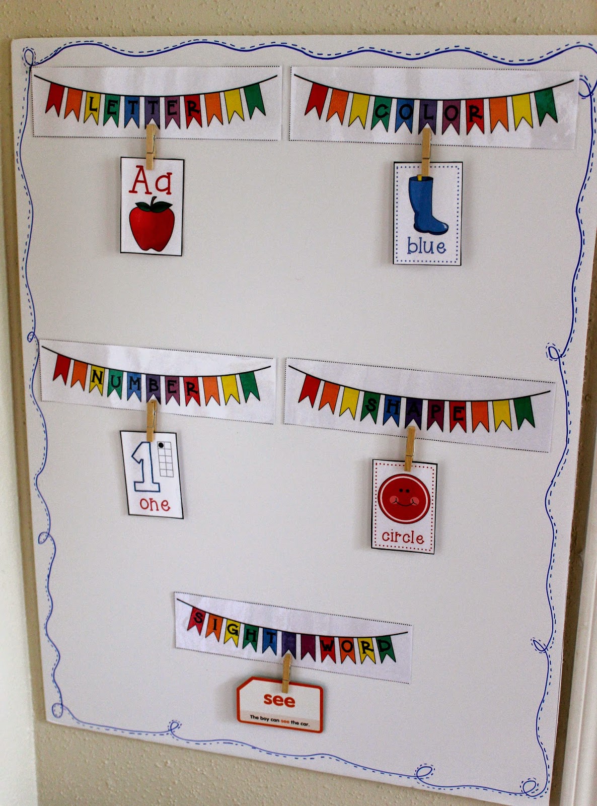 Giggles and Glue sticks....sisters learning together. Our Learning Board