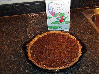 Hubby's Valentine gift, my first pecan pie.