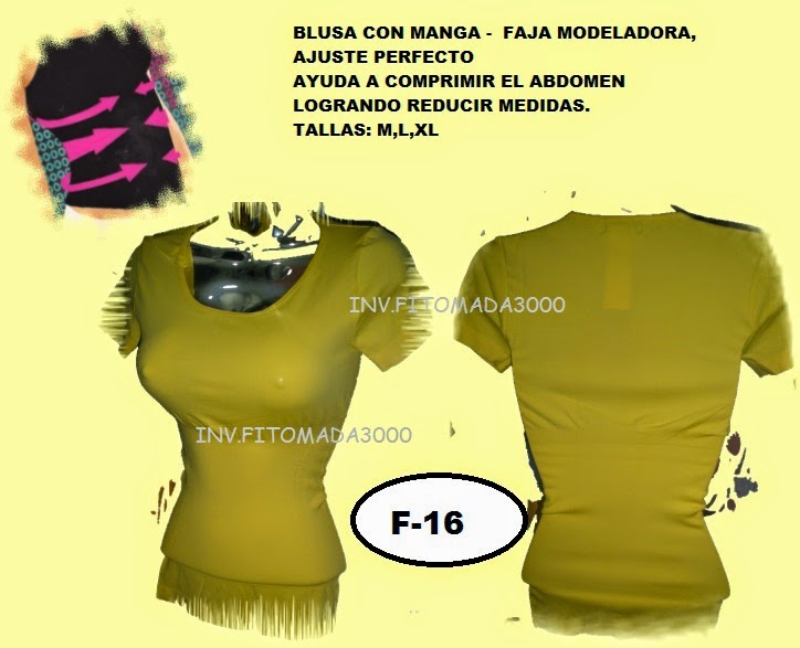 BLUSAS MODELADORAS MANGA CORTA