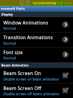 emanoN Parts - Top level Menu For All Custom Features included in emanoN rom since version 5