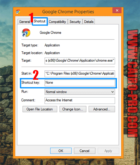 shortcut for programs shortcut for programs