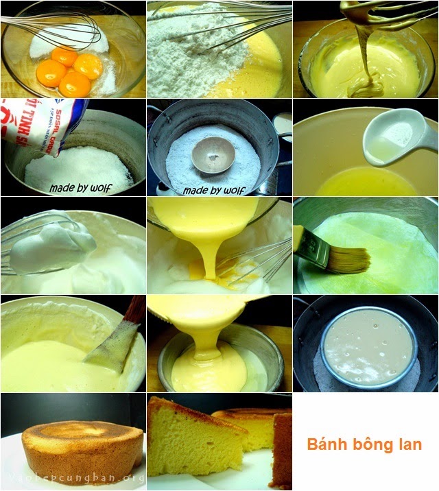 Cách làm bánh bông lan 1