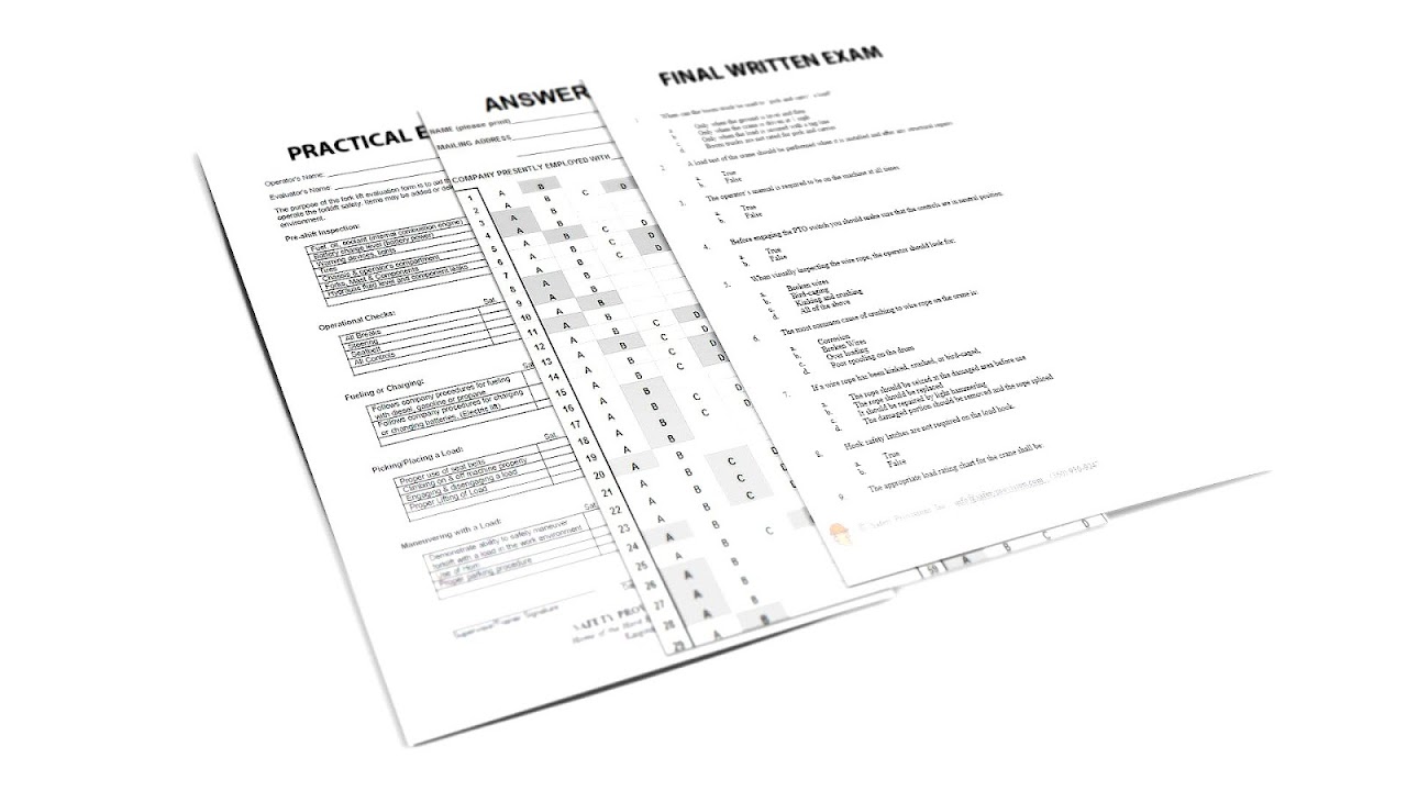 Safety Awareness For Forklift Equipment Operator Exam Answers Lift