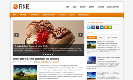 Finie Blogger Template