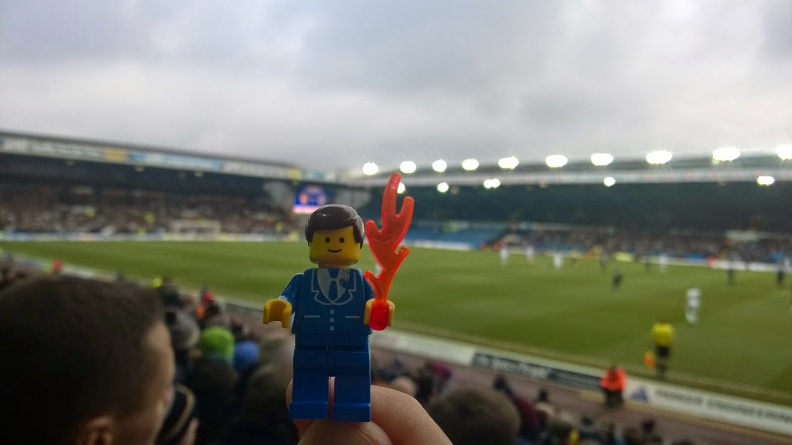 Lego Man Journeys Aidan, Elland Road Football Stadium