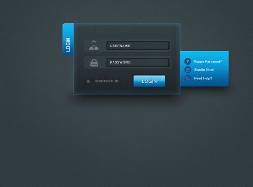 Create A Design Login Form Gray And Blue In Photoshop