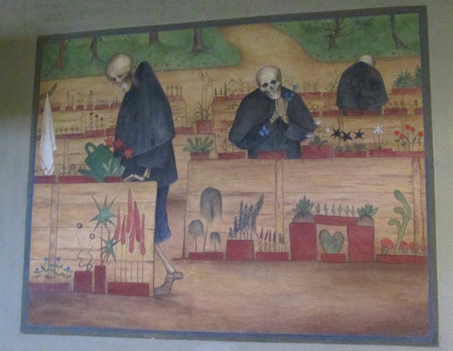 Tampere cathedral fresco Simberg garden of death skull