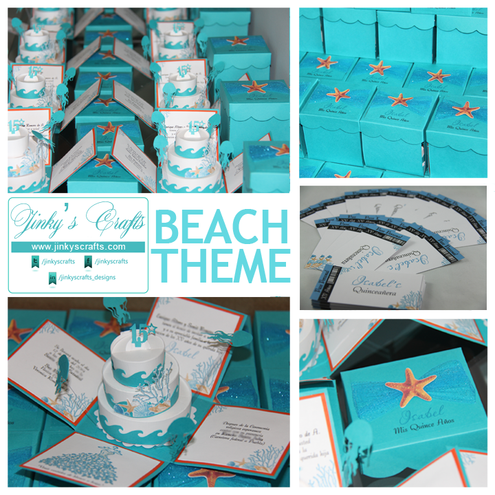 Jinky's Crafts & Designs: Beach Themed Exploding Box ...