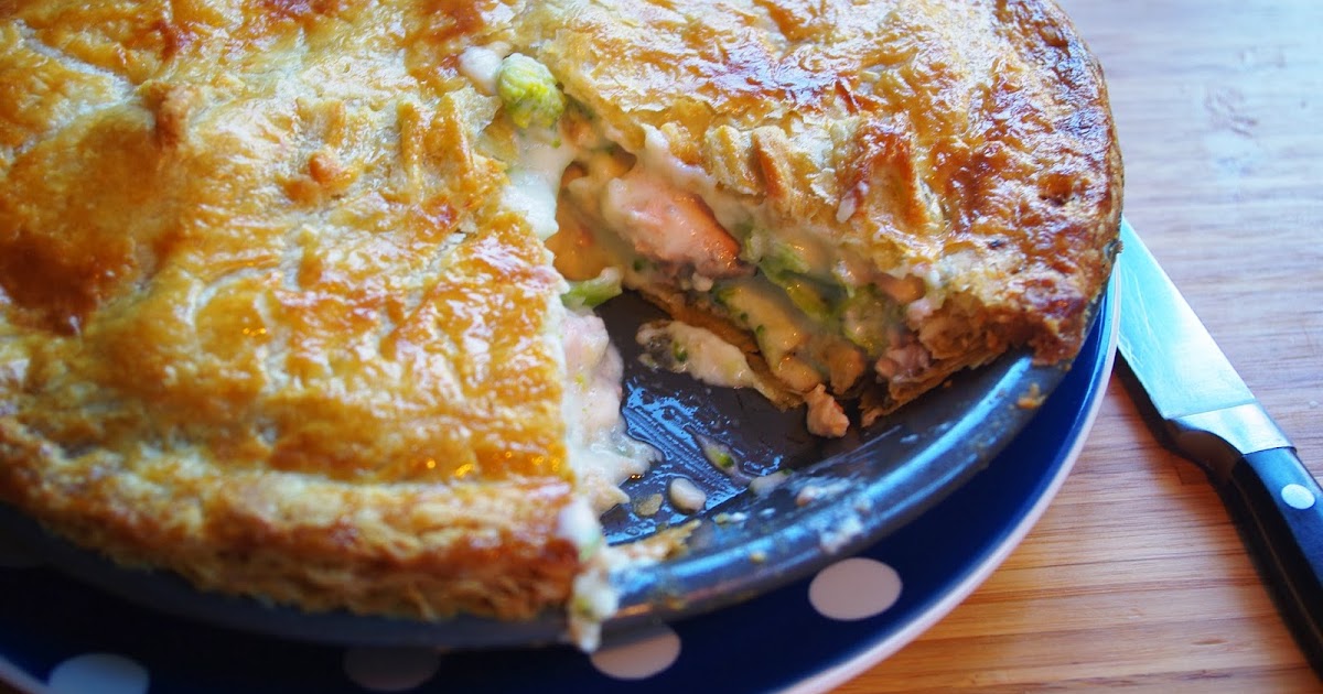 Tadpegs Dished up Salmon and Broccoli Pie