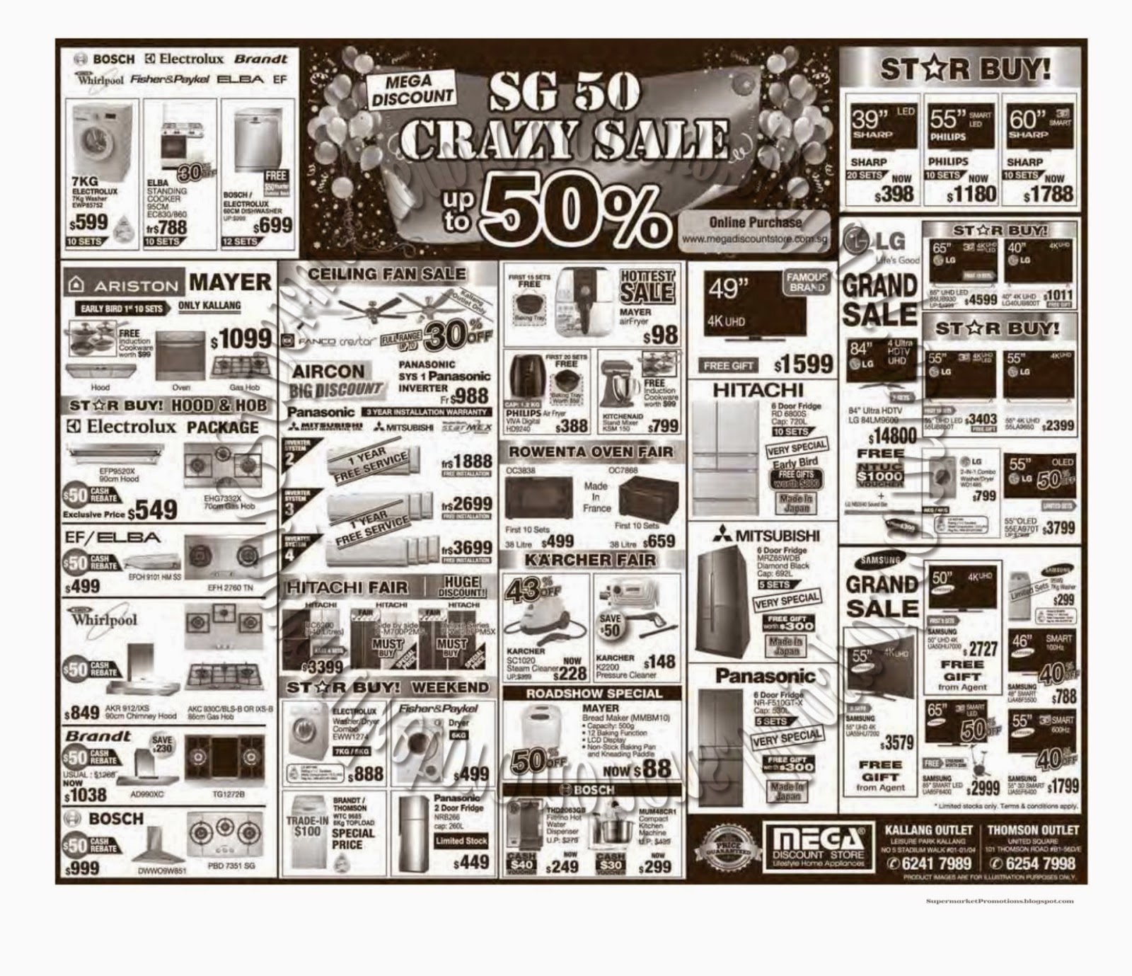 Mega Discount Store SG50 Crazy Sale 10 January 2015 Supermarket Promotions