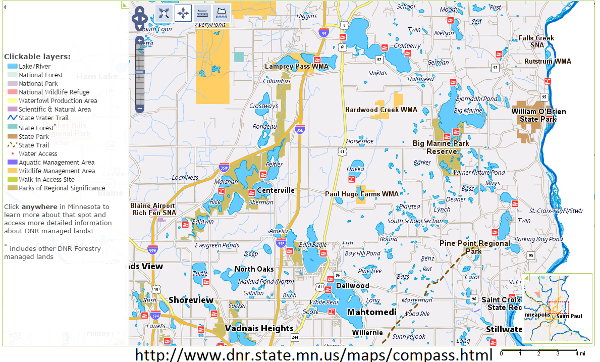 MN DNR Lake Map http://www.dnr.state.mn.us/maps/compass.html