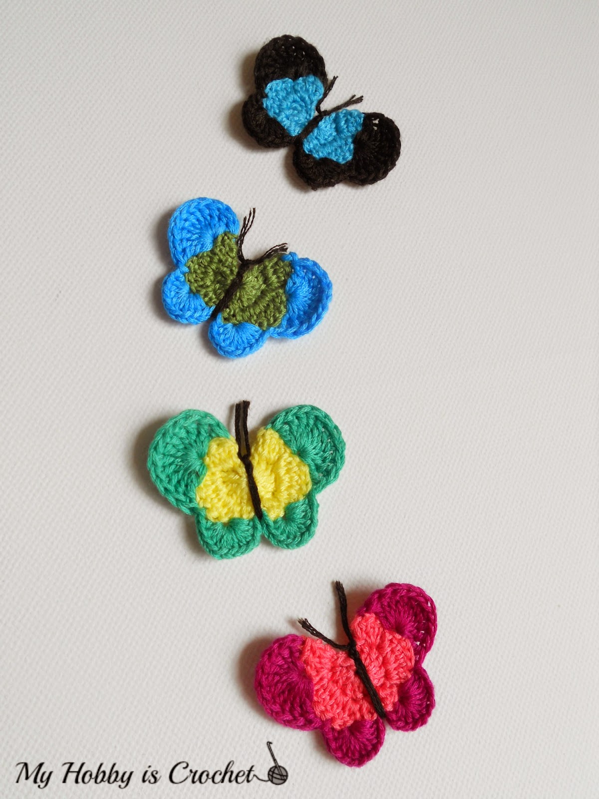 My Hobby Is Crochet: Crochet Butterfly Applique Free ...