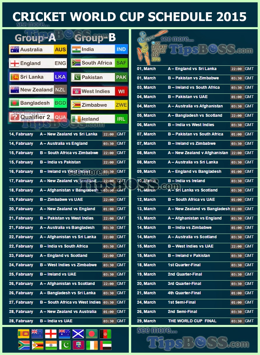 world cup schedule 2015 cricket world cup fixture or icc schedule world cup schedule 2015 cricket world cup fixture or icc schedule