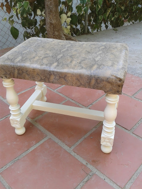 Decoupage, transfer y otras técnicas. restauración de muebles ... Banqueta creativo Bajas