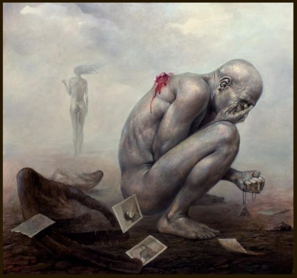 As sombrias e surreais pinturas pós-apocalípticas com toques de terror e ficção de Dariusz Zawadzki Dariusz Zawadzki deviantart pinturas surreais sombrias distopia ficção científica apocalipse terror demônios