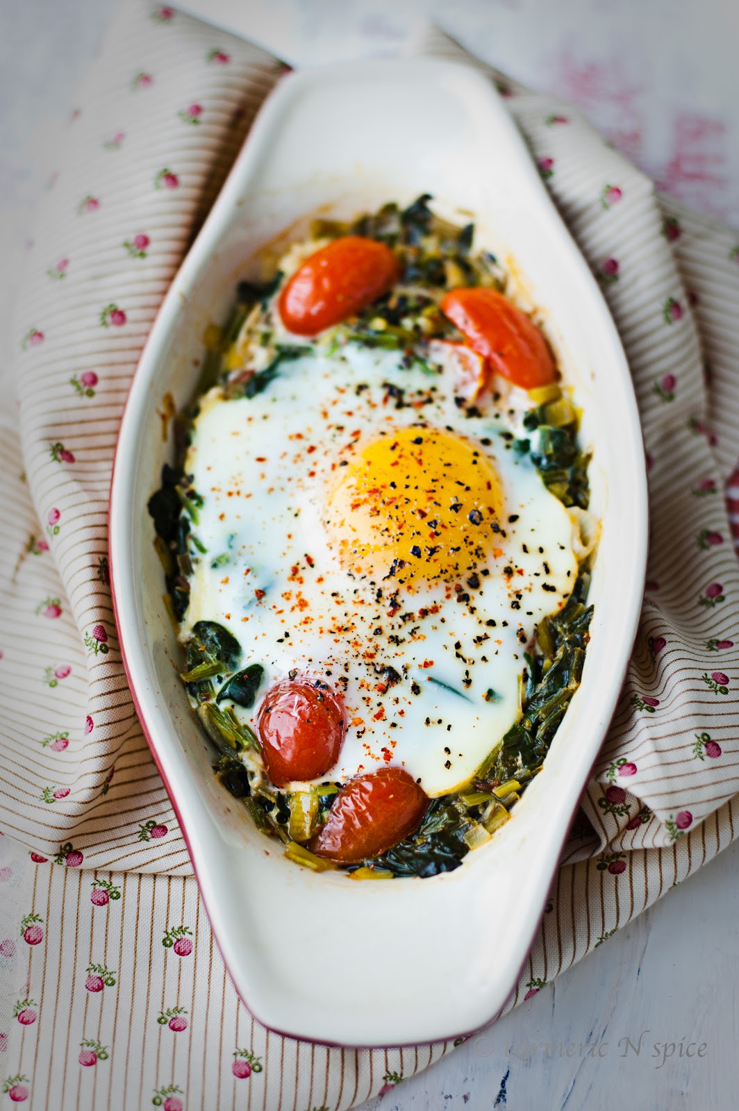 Turmeric n spice Baked spinach curry