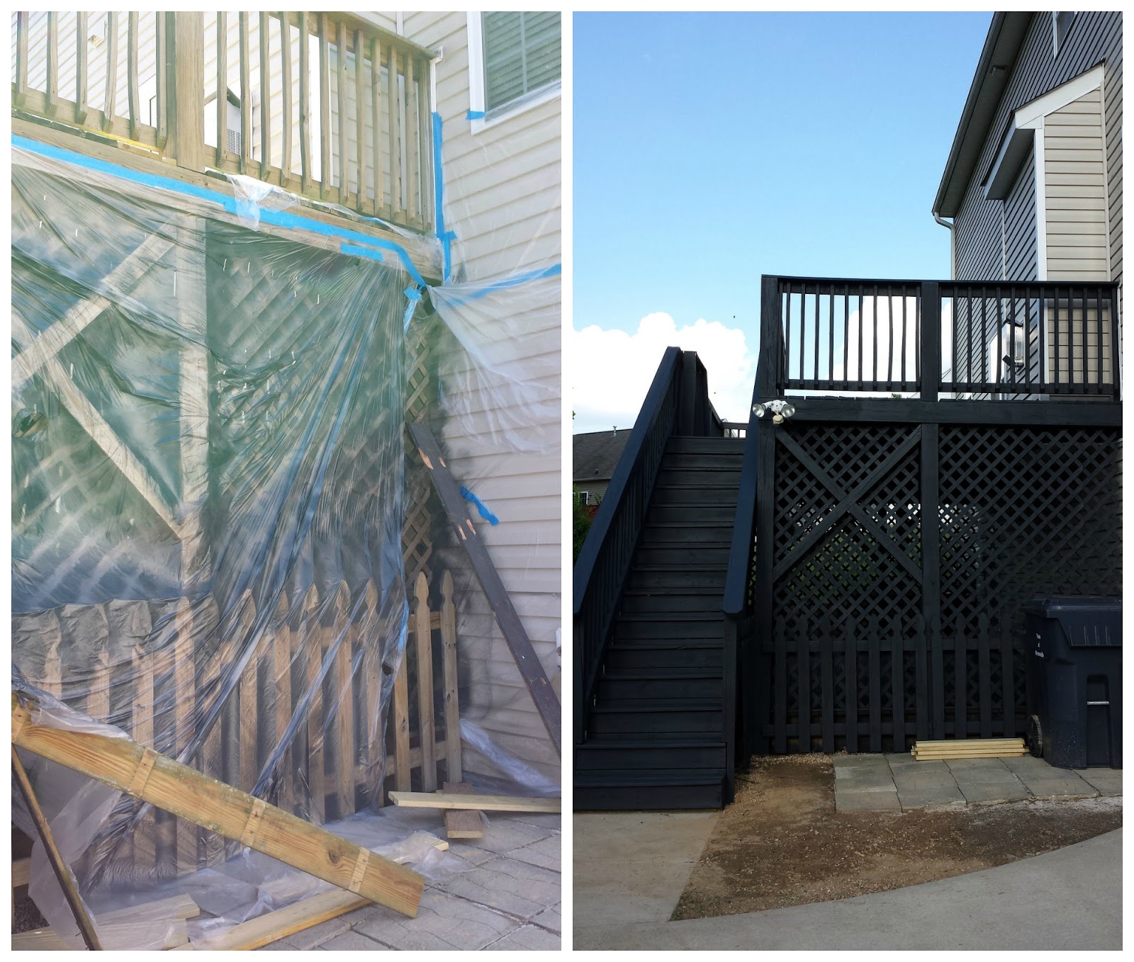 FOCAL POINT STYLING Before & After Black Slate Stain Deck & Repair