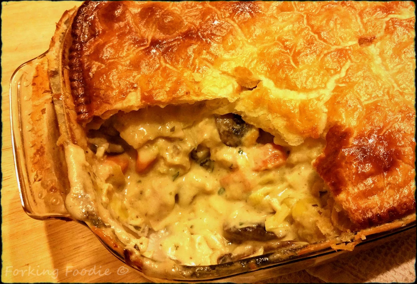 Forking Foodie Creamy Chicken, Leek and Mushroom Pie with Tarragon