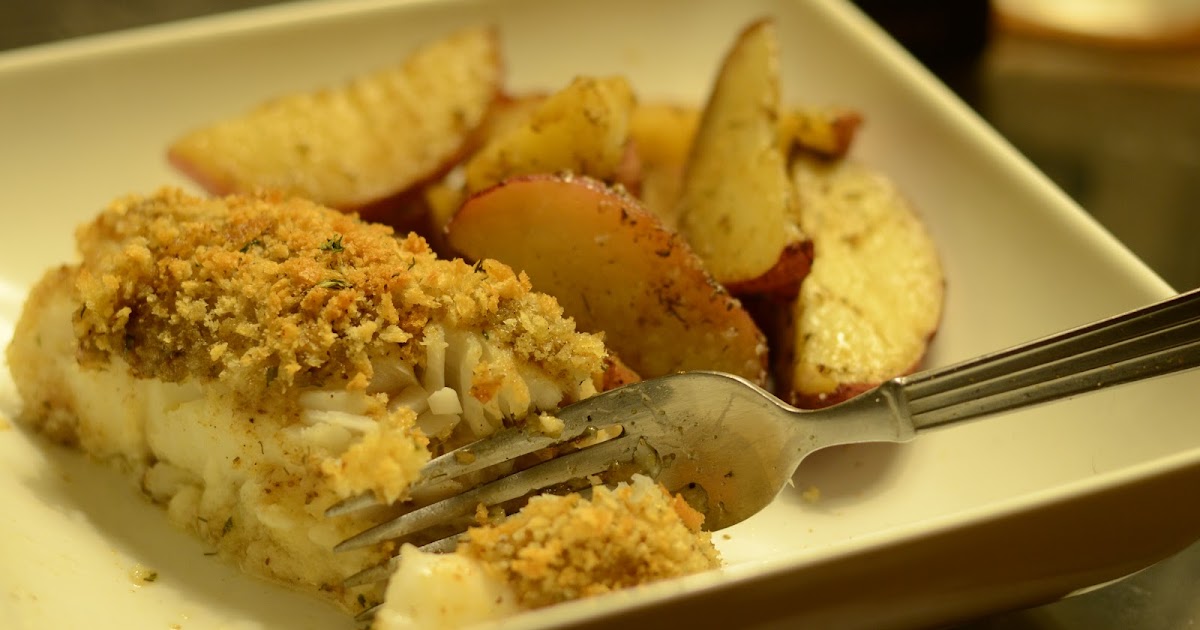 Food for Flicks Baked Haddock and Old Bay roasted Red Potatoes and