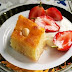 Semolina cake with strawberries in rose syrup (Basbousa) recipe