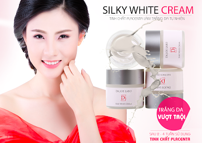 Duong da trang chi co the la Silky White Cream