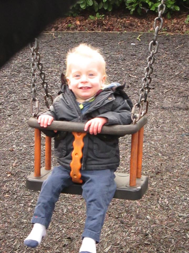 Alexander enjoying the park on 1st January 2016