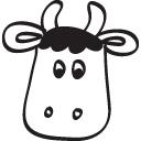 Cute RTM cow favicon in action