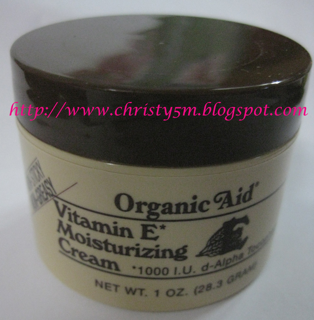 Christy's Blog OrganicAid Vitamin E Moisturizing Cream Product Review