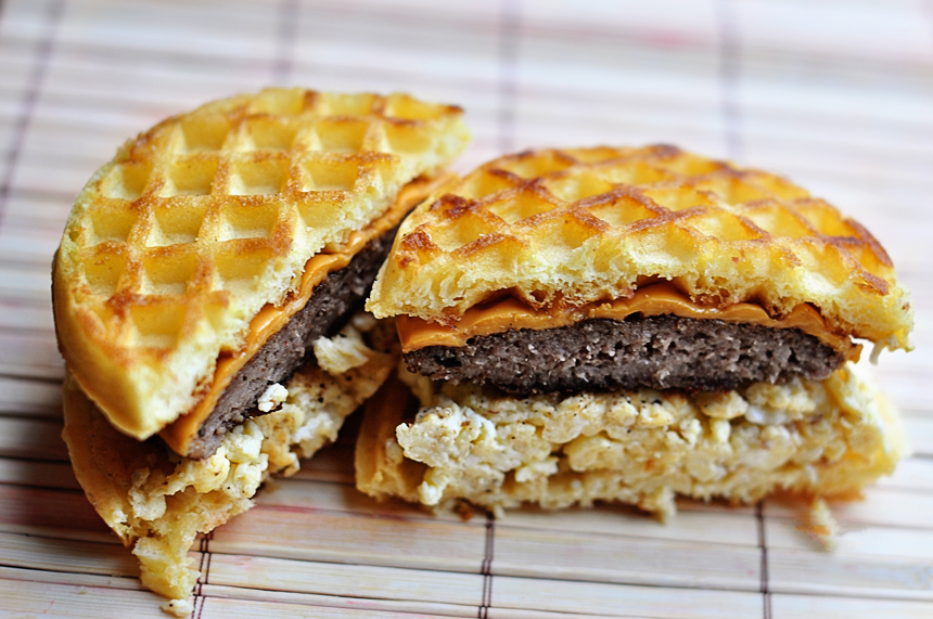 Waffle Sausage, Egg, & Cheese Sandwich.... divianconner