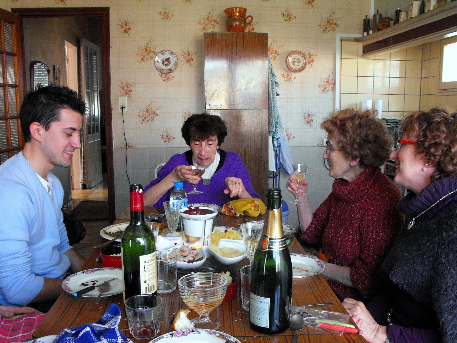 Une   partie  de  la  famille   réunie