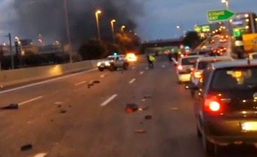 Σοκαριστικό βίντεο από την έκρηξη του Smart στην Αττική Οδό... [βίντεο]