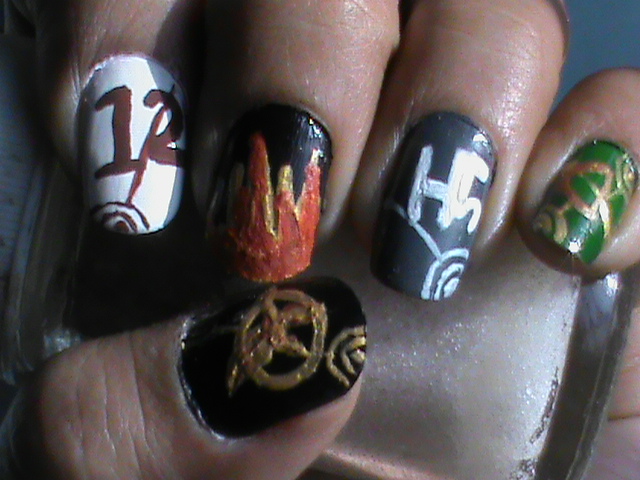 very easy hunger games nail designs and easy hunger games nail art and easy