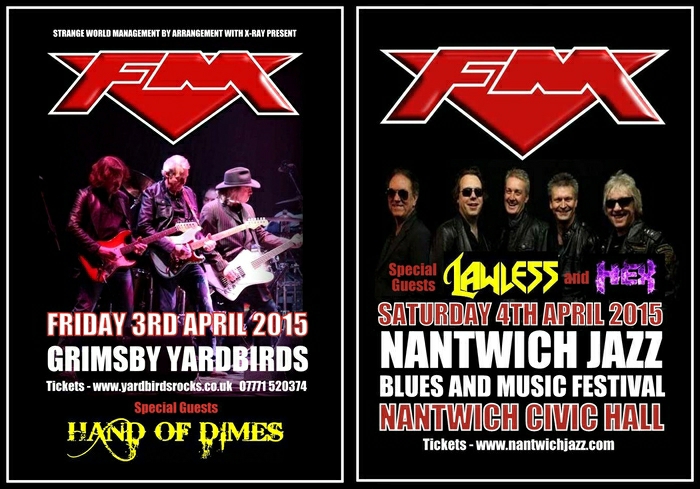FM at Grimsby Yardbirds & Nantwich Civic Hall April 2015 posters