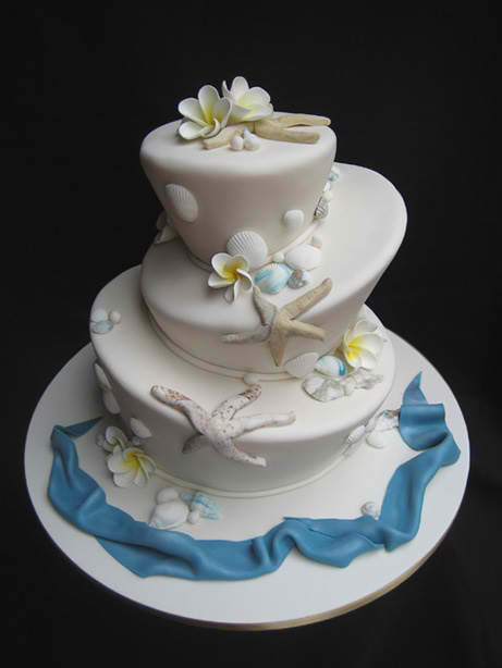 Having a beach or summer themed wedding This cake is so pretty with the 