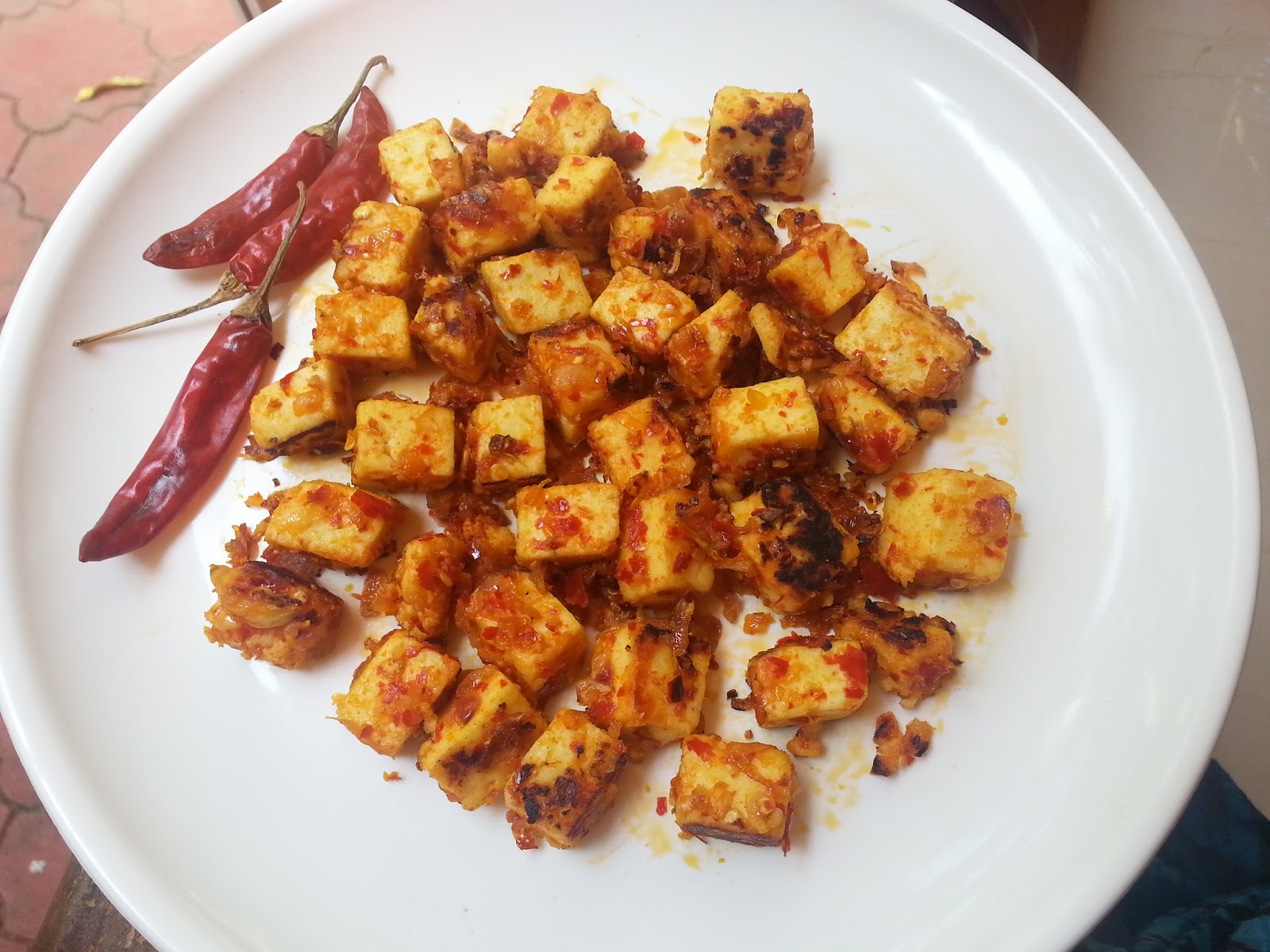 Garlic paneer recipe Easy homemade paneer recipe Kunjaminas Recipes