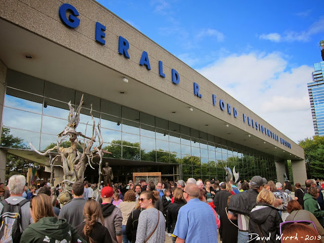 gerald r ford museum, grand rapids, river, art