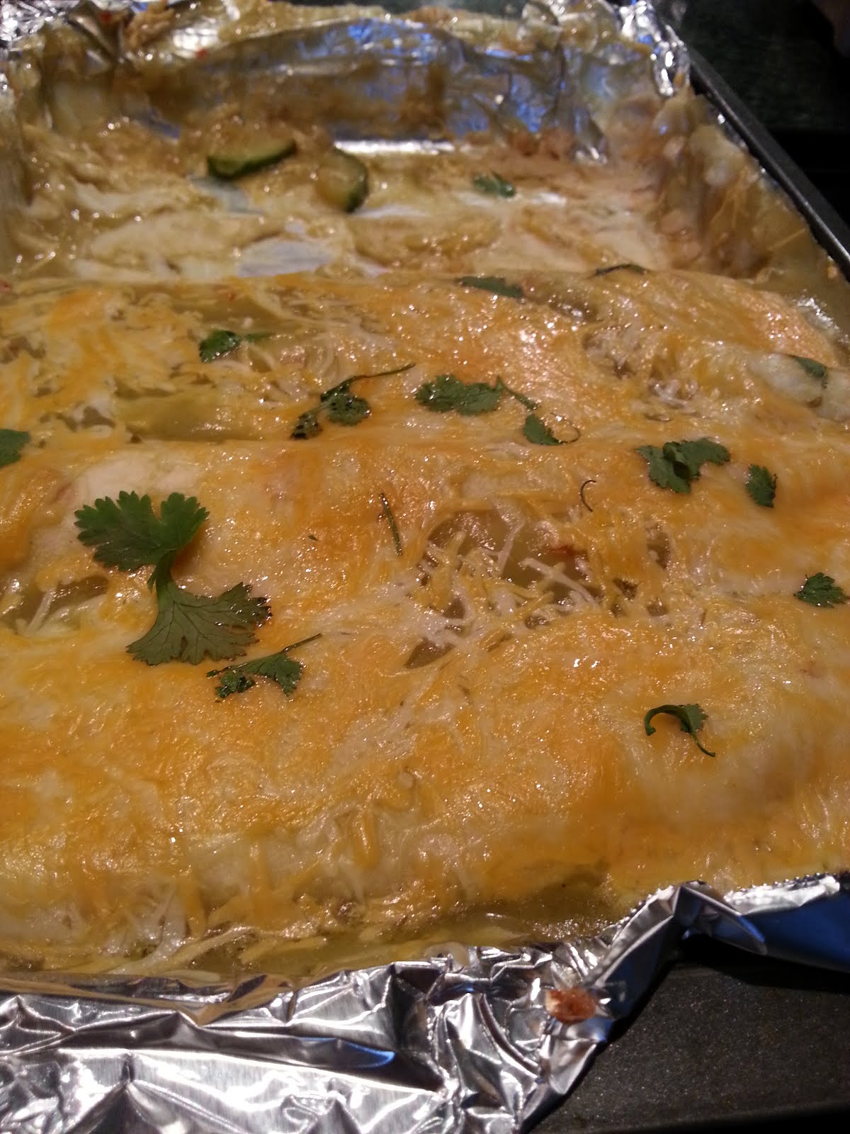 I Wish I Could Cook Like My Mom Zucchini Green Chile Enchiladas