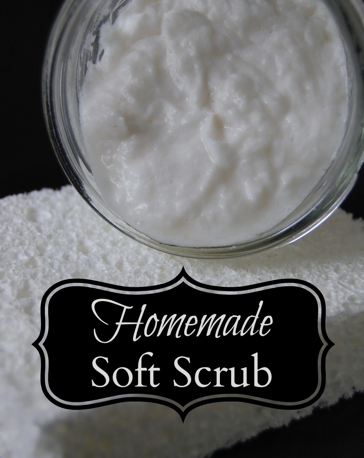 Homemade Soft Scrub - make your very own soft scrub at home! More often than not, I just sprinkle baking soda in my sink or tub and scrub that way. However, when you want a nice soft scrub consistency it's really not much more effort to make your own! #softscrub #naturalcleaning #greencleaning #bakingsoda #cleaning