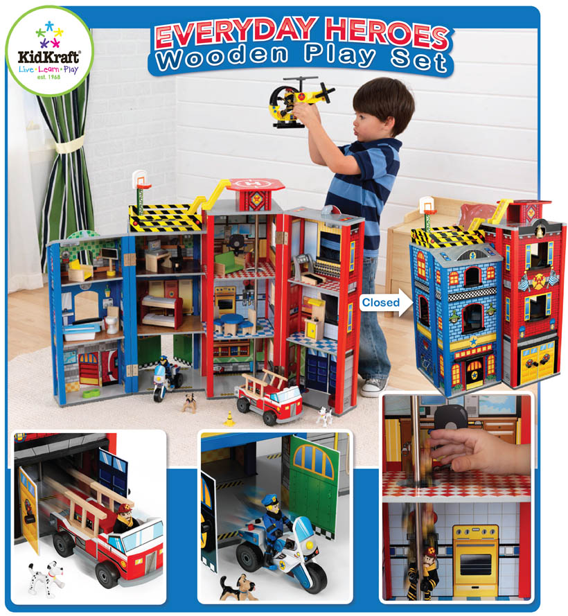 KidKraft Toys & Furniture Everyday Heroes Wooden Play Set