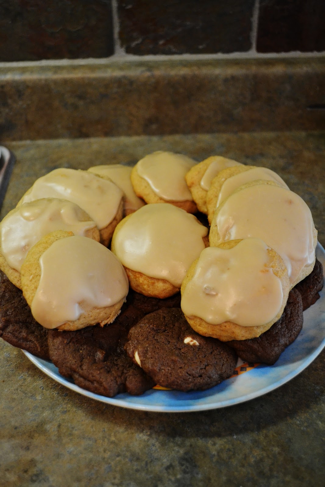 Simple Savory & Satisfying Applesauce Cookies with Caramel Frosting