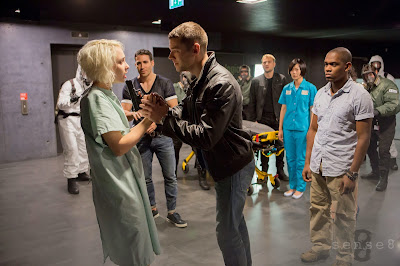 Tuppence Middleton and Brian J. Smith in Sense8