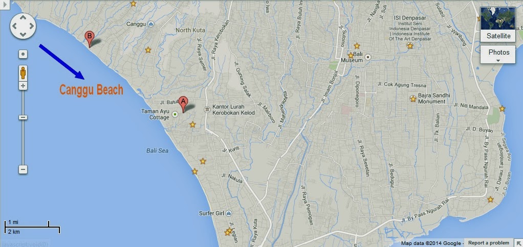 Bali Weather Forecast and Bali Map Info: Detail Canggu Beach Bali
